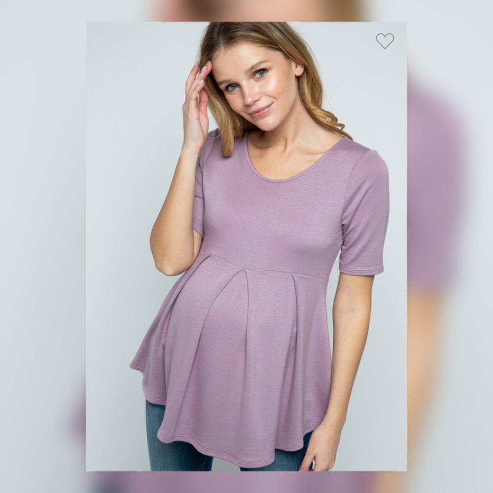 Lavender maternity top